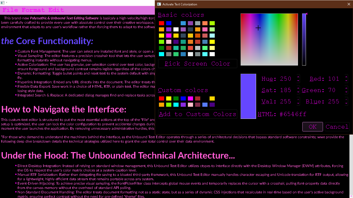 Screenshot 3 for The Unbound Text Editor