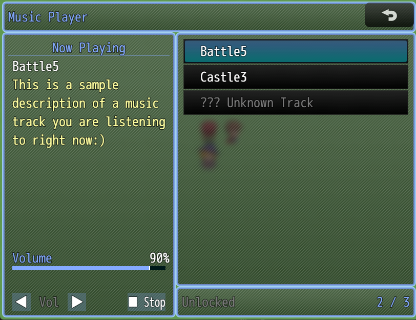 Screenshot 4 for Music Player for RPG Maker MZ