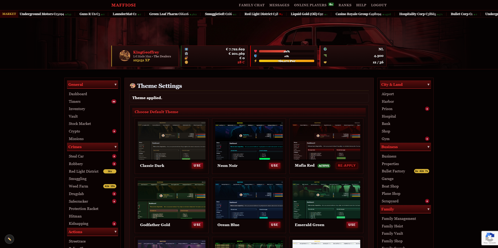 Screenshot 7 for Maffiosi.com | Free Mafia Game