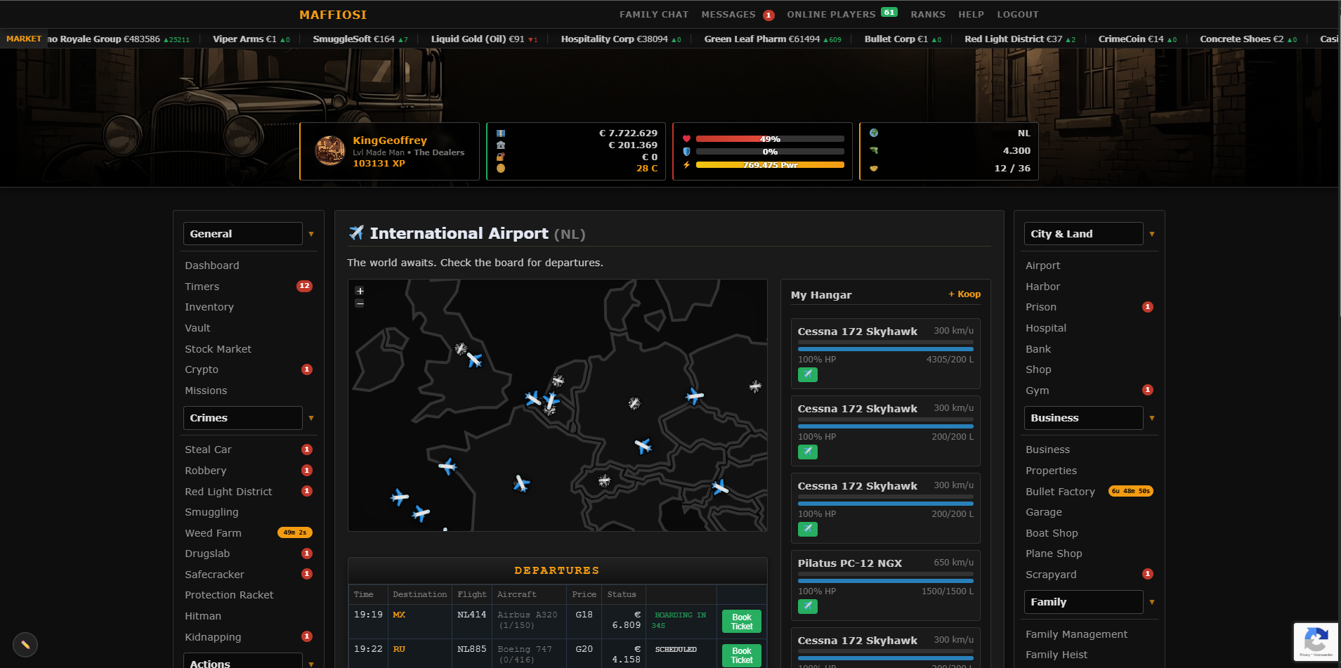Screenshot 3 for Maffiosi.com | Free Mafia Game