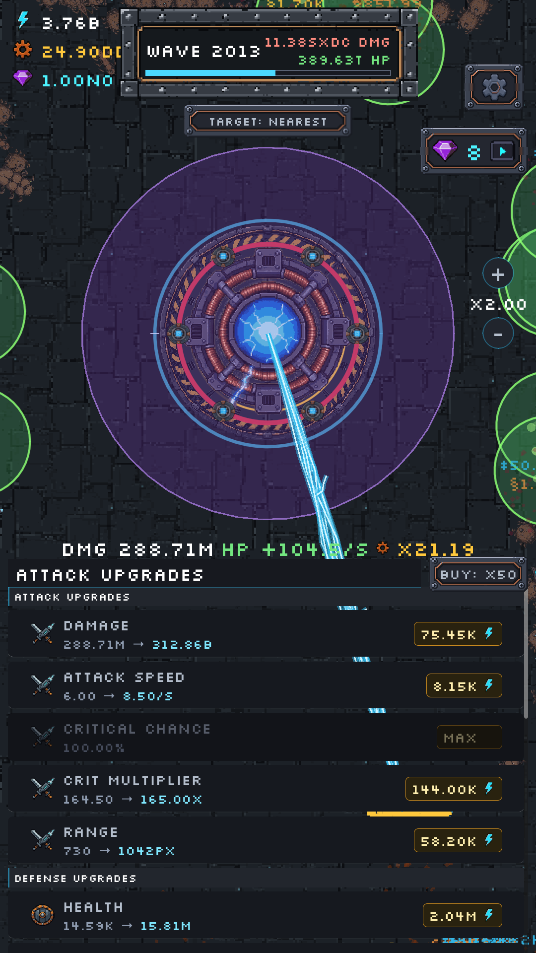 Screenshot 2 for Voltspire: Idle Tower Defense