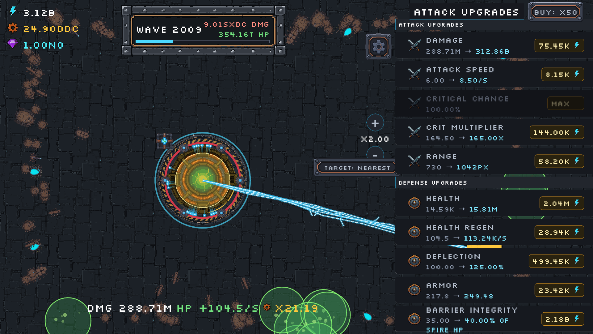 Screenshot 3 for Voltspire: Idle Tower Defense