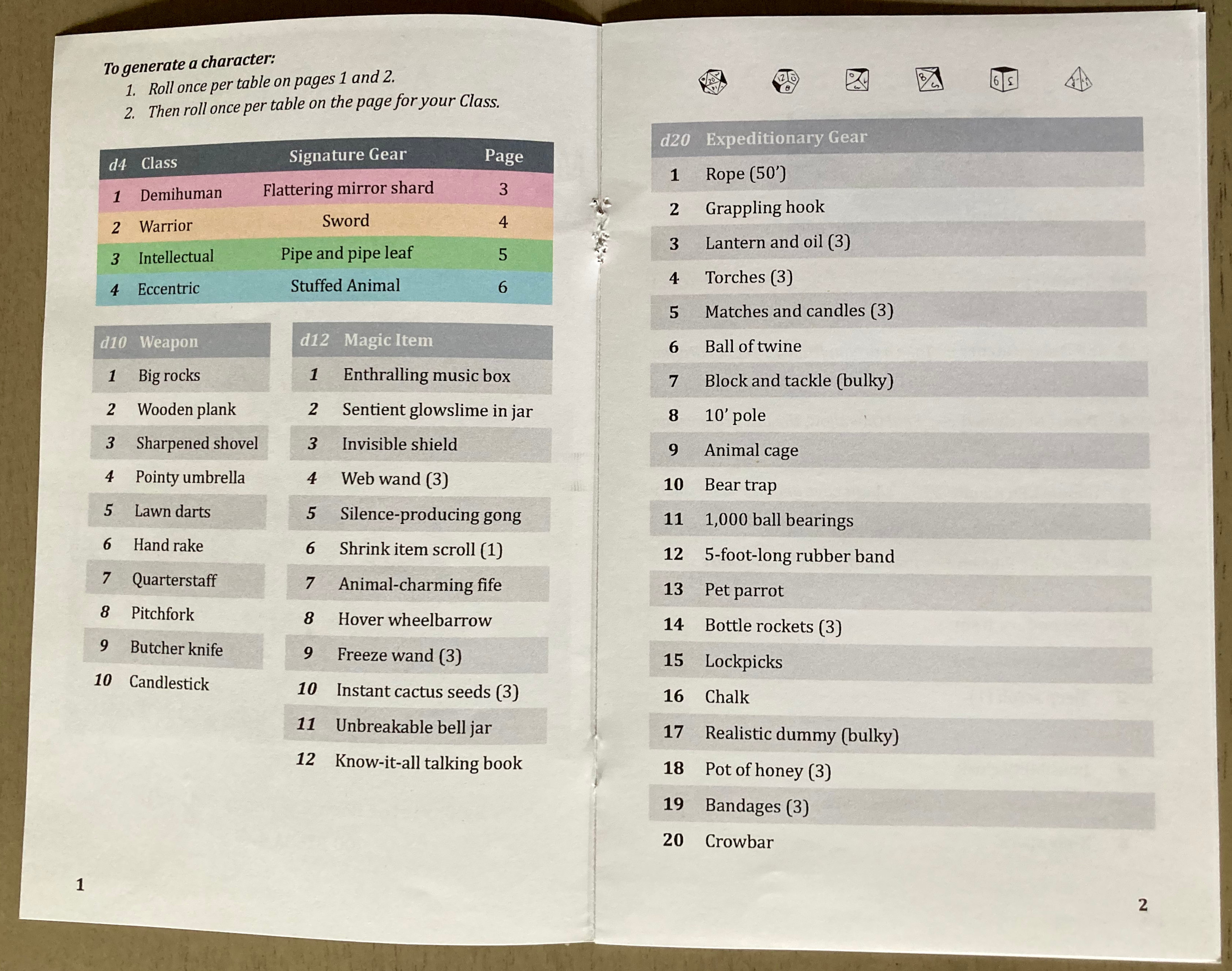 Screenshot 3 for All-Dice Mythic Underworld Character Generator