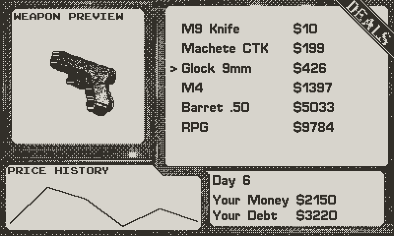 Screenshot 2 for Arms Dealer (Playdate Version)