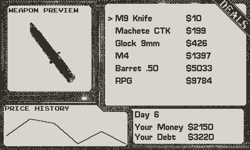 Screenshot 3 for Arms Dealer (Playdate Version)