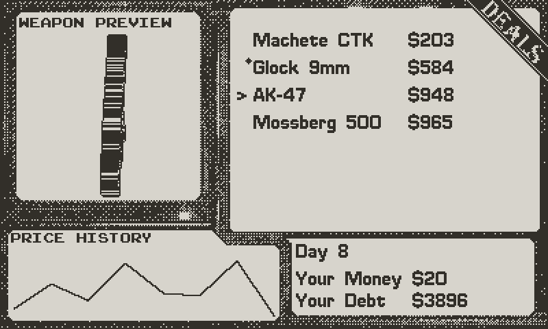 Screenshot 5 for Arms Dealer (Playdate Version)