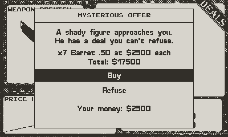 Screenshot 4 for Arms Dealer (Playdate Version)
