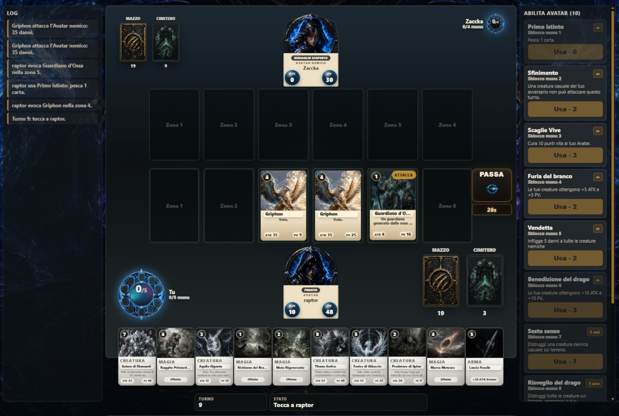 Screenshot 3 for DUEL & FIGHTS — browser card game fantasy PvP -PvE - in italiano e inglese CCG