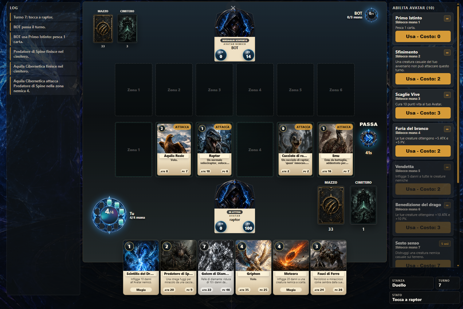 Screenshot 2 for DUEL & FIGHTS — browser card game fantasy PvP -PvE - in italiano e inglese CCG