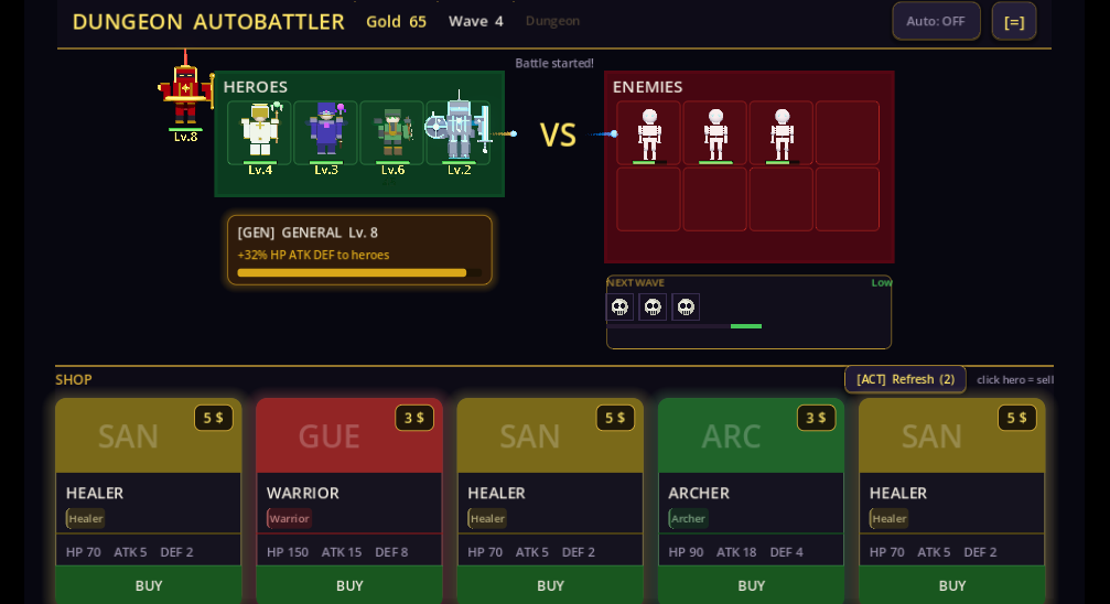 Screenshot 2 for Dungeon Auto-Battler