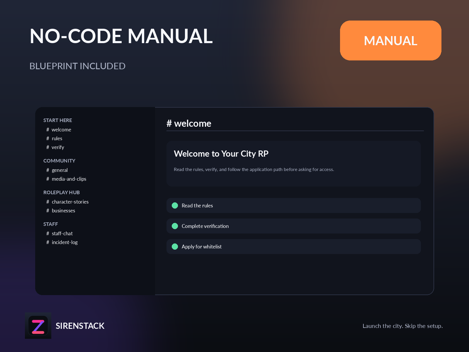 Free FiveM RP Discord Starter Template by FiveM Discord Kits