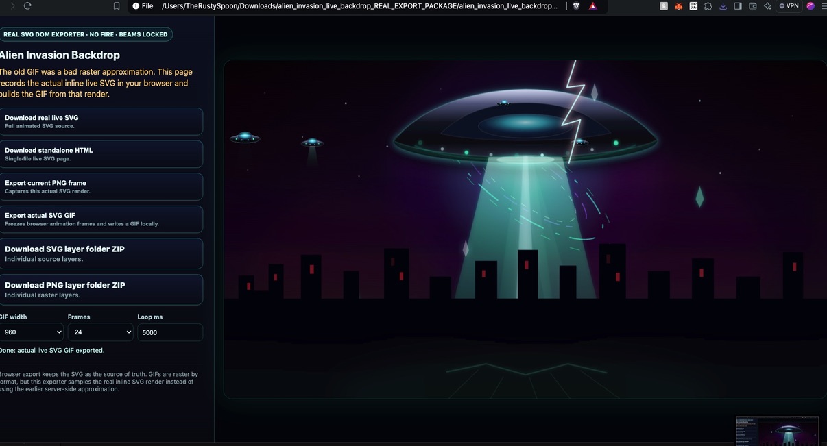 ALIEN INVASION!!! 2D UFO Live Pixel Animated Backdrop & Layers by ...