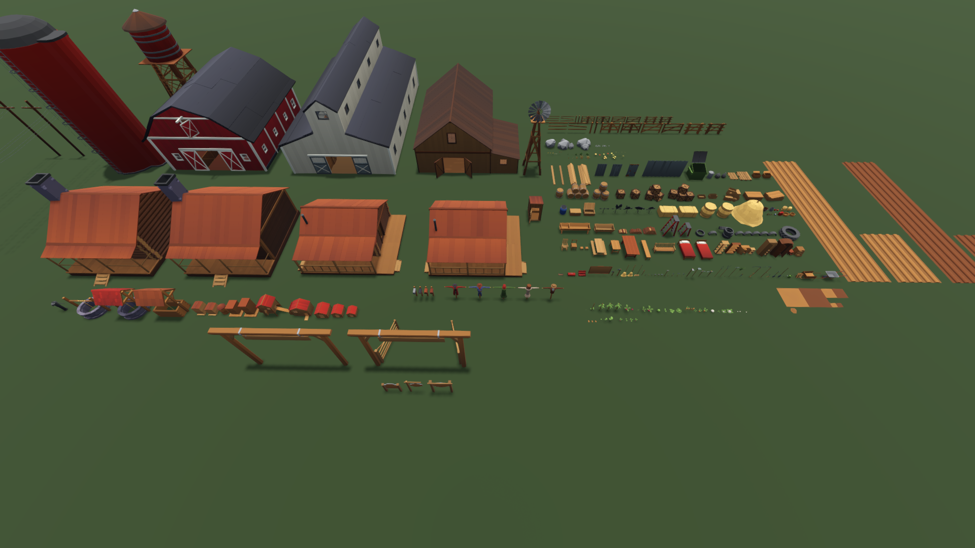 Free Big Low Poly Farm Asset Pack by Grimnir
