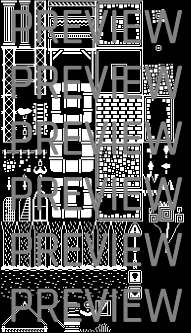 1-Bit Platformer Tilemap by Mr. Cursor