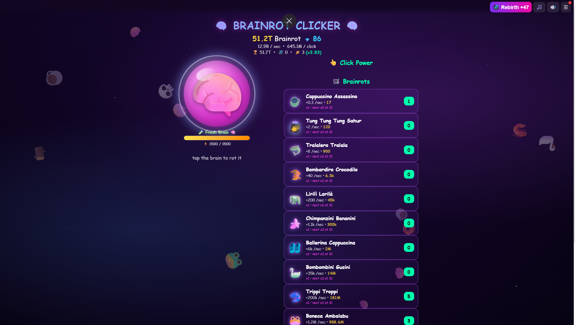 Screenshot 5 for Brainrot Clicker
