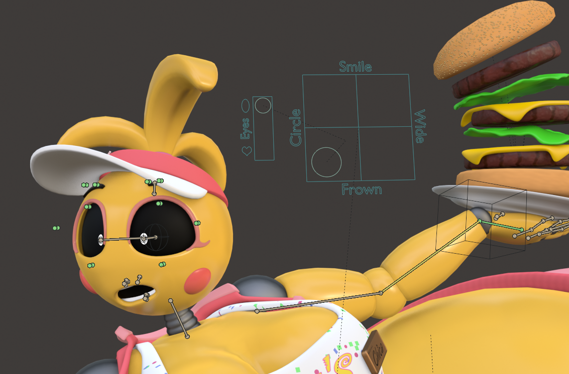 Screenshot 5 for Waitress Toy Chica 3D Model