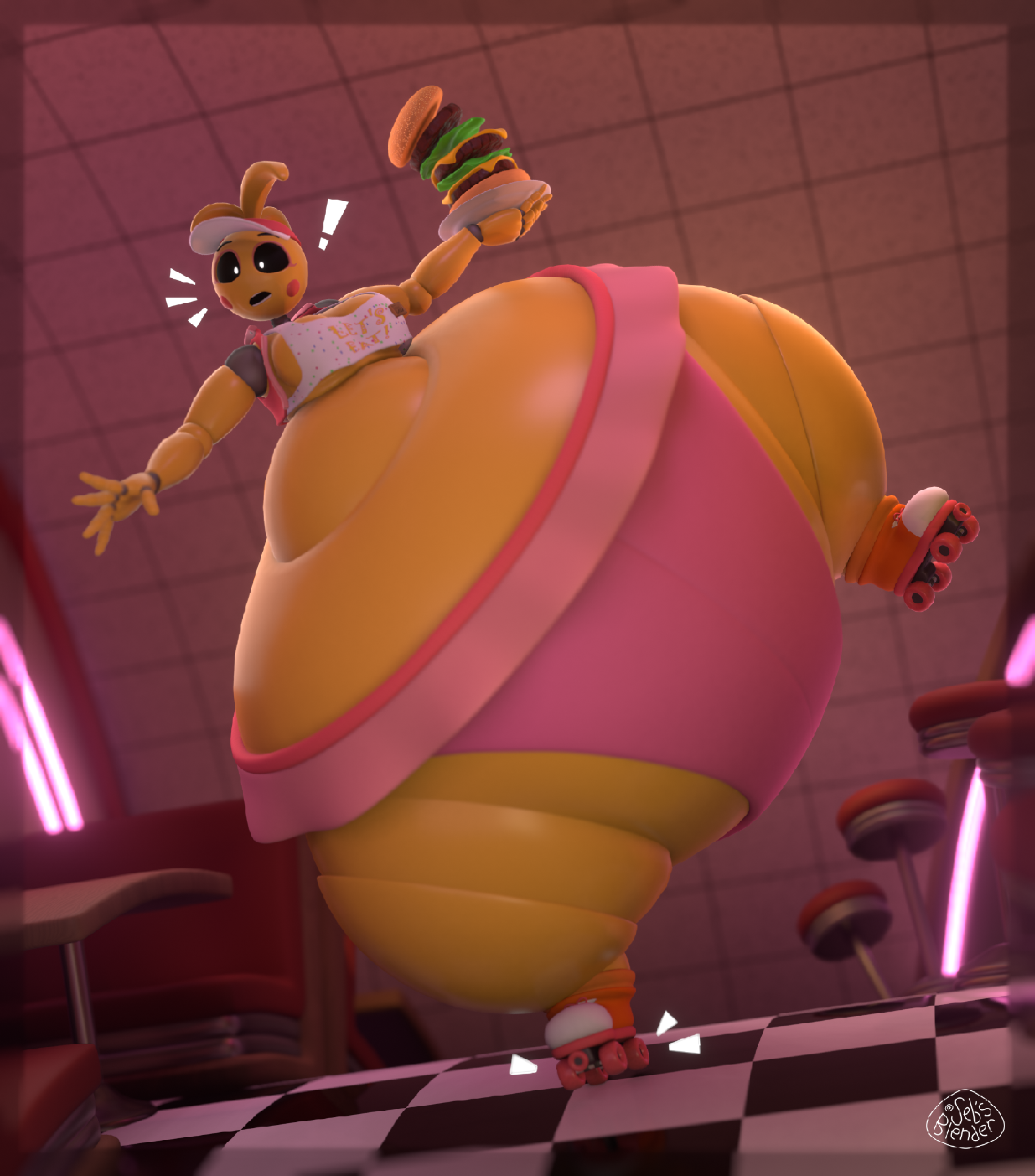 Screenshot 2 for Waitress Toy Chica 3D Model