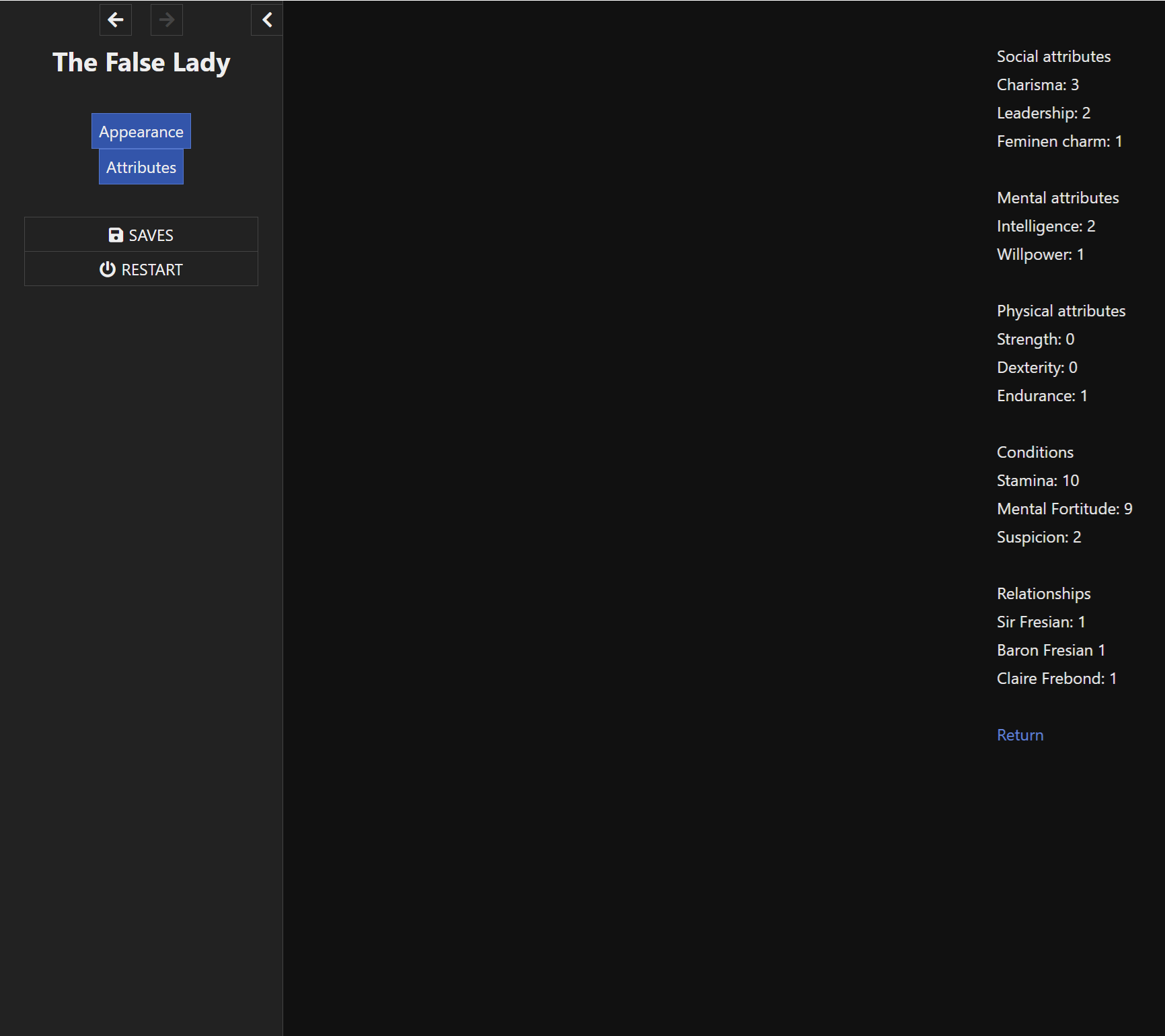 Screenshot 3 for The False Lady
