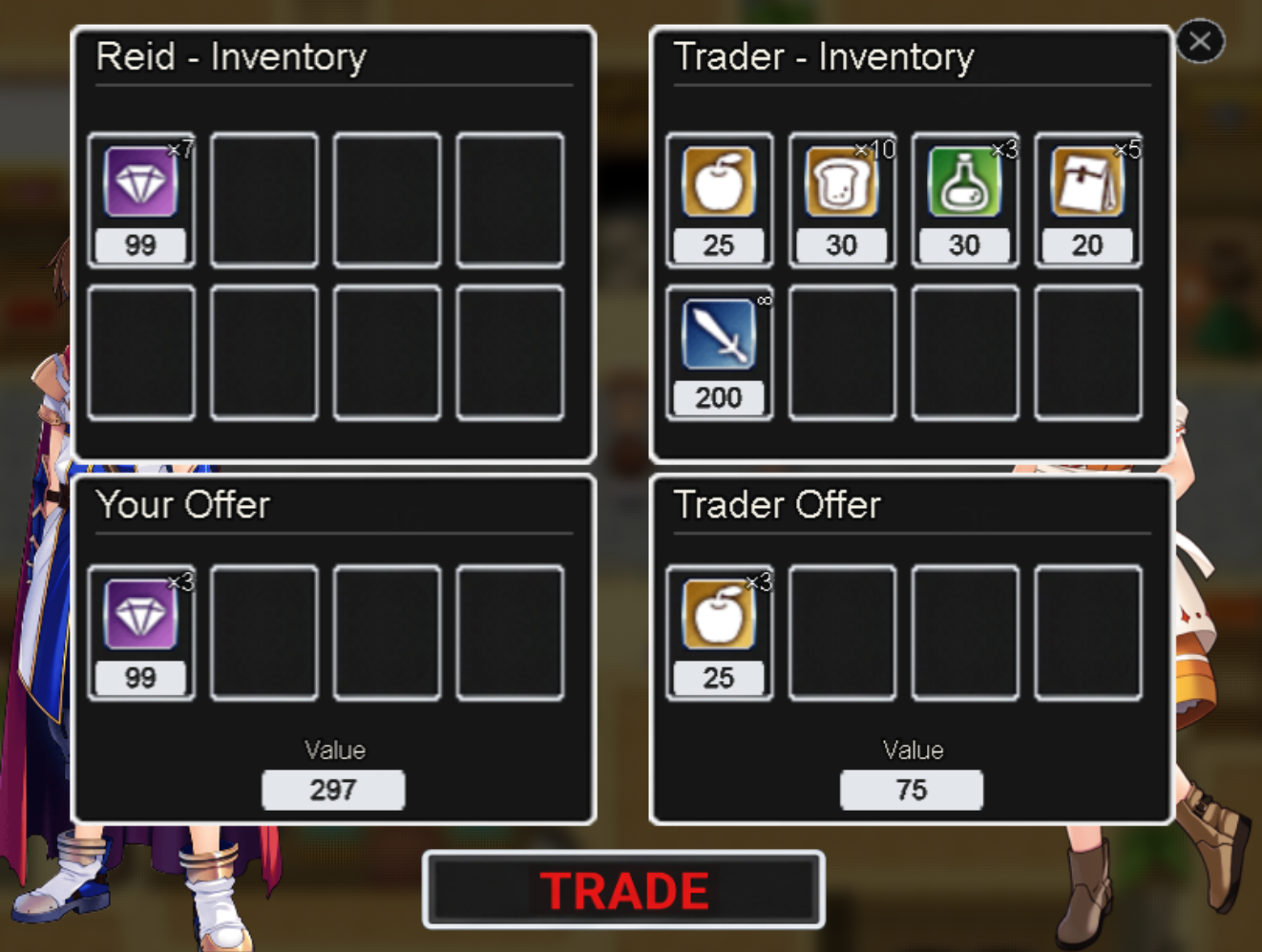Screenshot 2 for RPG Maker MV/MZ - Trade Offer System