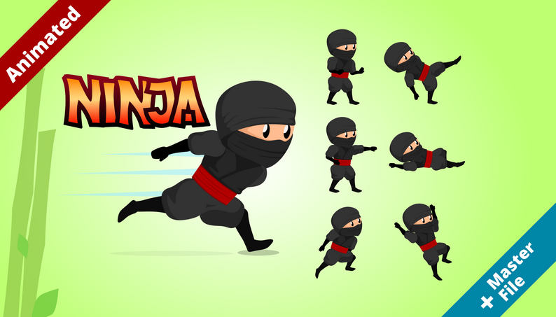 Ninja Character | Animated & Incl. Master File by Denkin