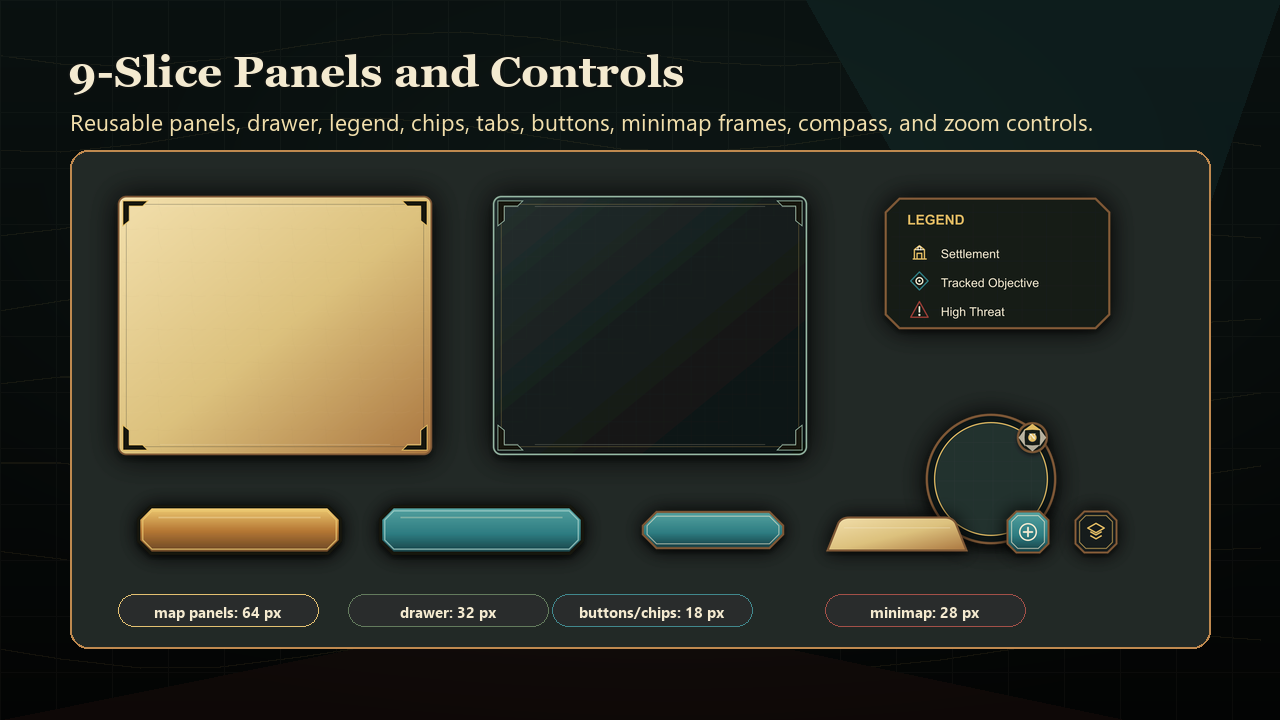 Explorer Map UI Pack - Fantasy World Map & Minimap Assets by Template ...
