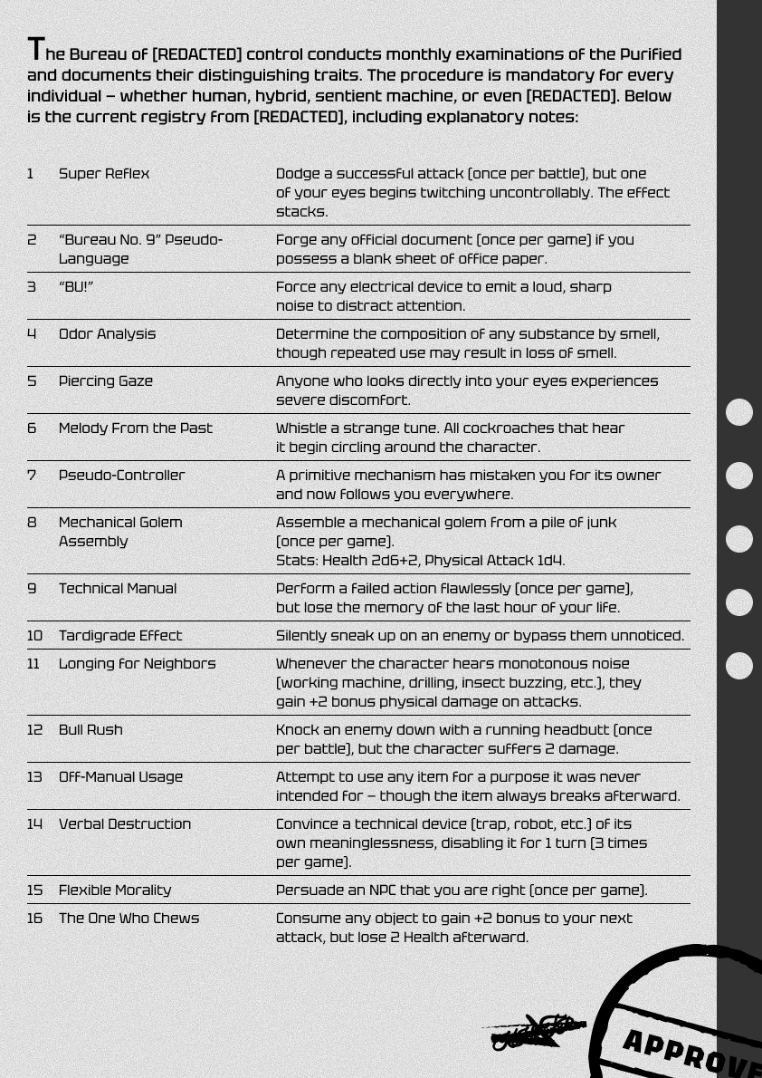 Screenshot 3 for ERROR 441 — Weird Sci-Fi Fantasy TRPG