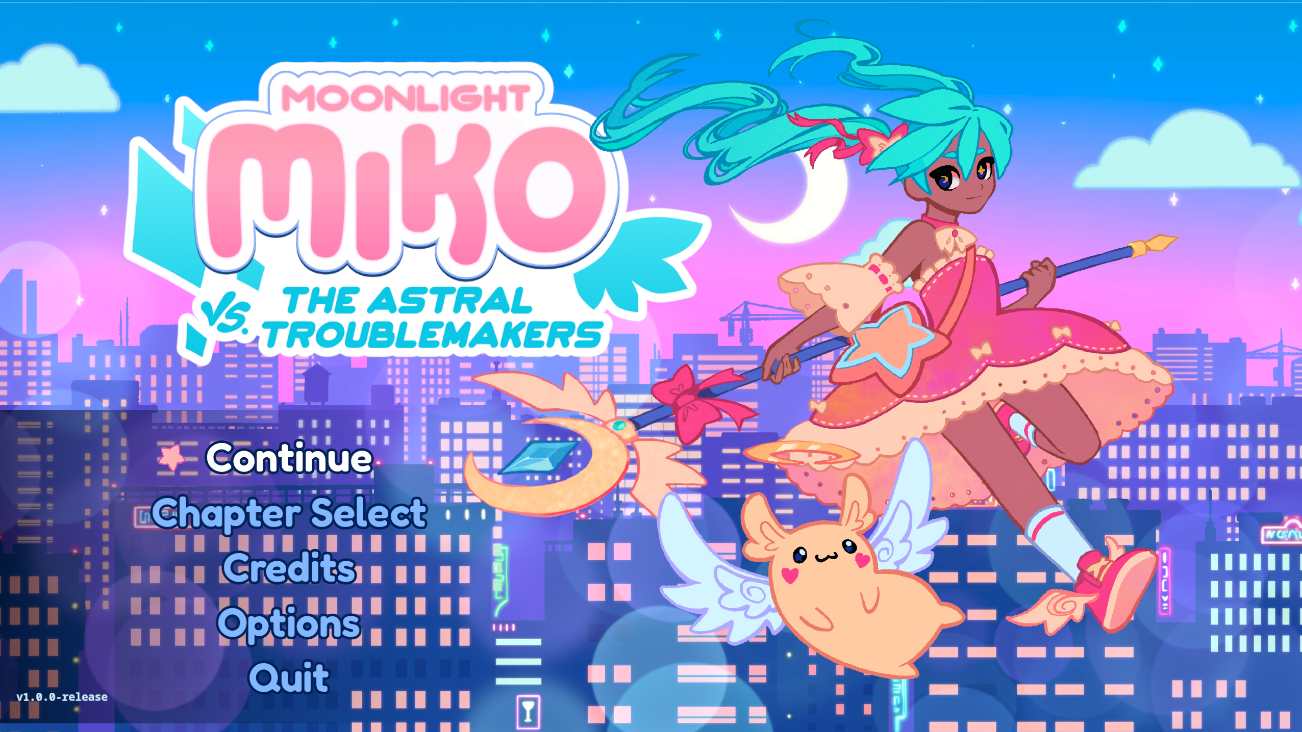 Screenshot 2 for Moonlight Miko vs. The Astral Troublemakers