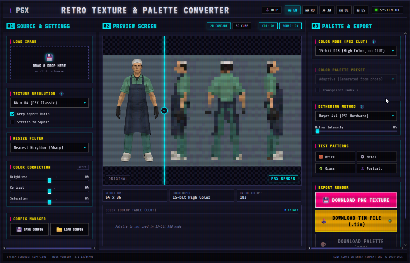 Screenshot 2 for PSX Retro Texture & Palette Converter