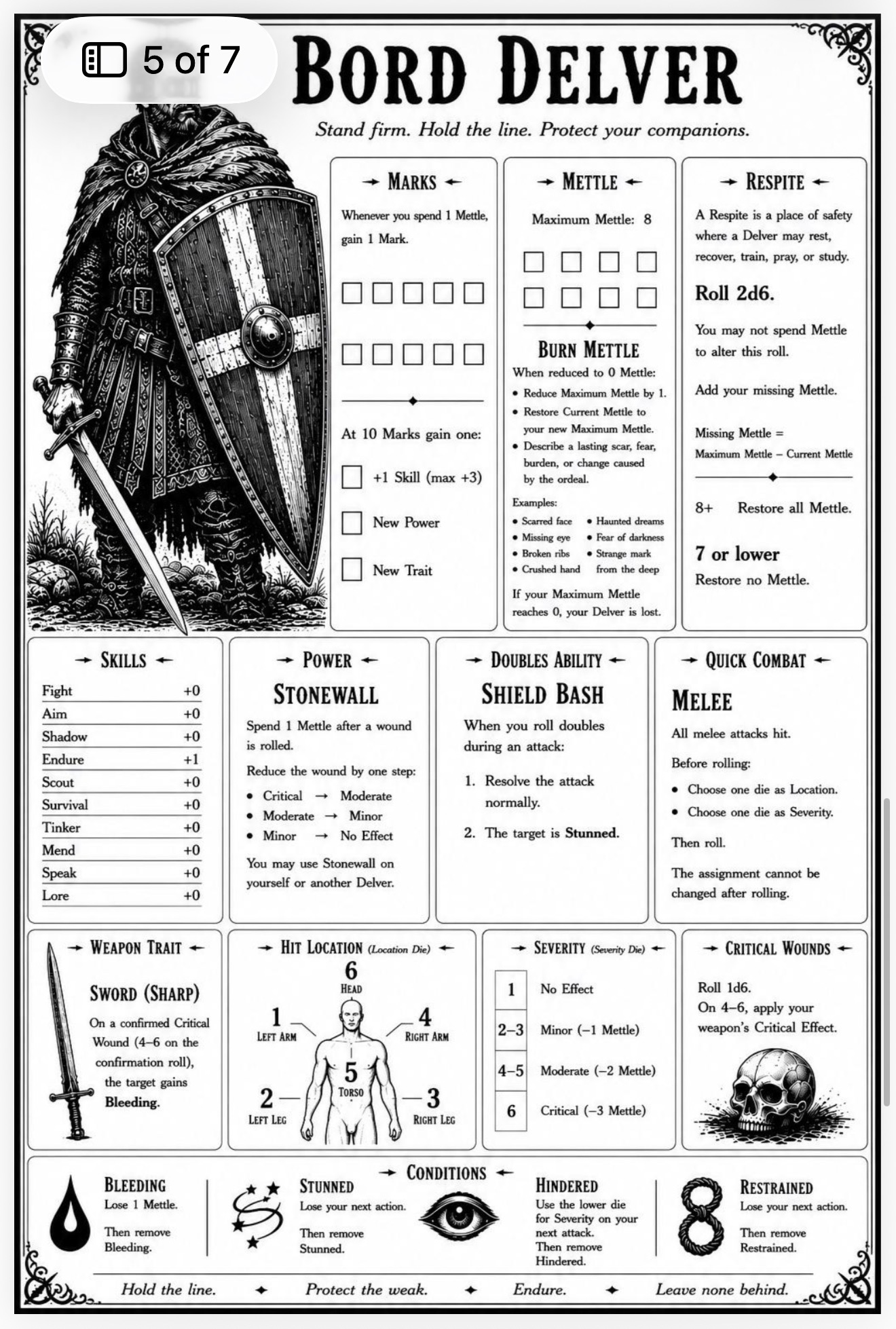 Screenshot 4 for Mettle 2d6™ Delvers — Core Rules & Characters