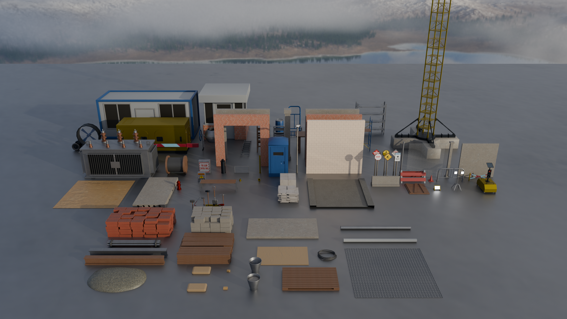 CONSTRUCTION 100 PROPS ASSET PACK by Oxygen
