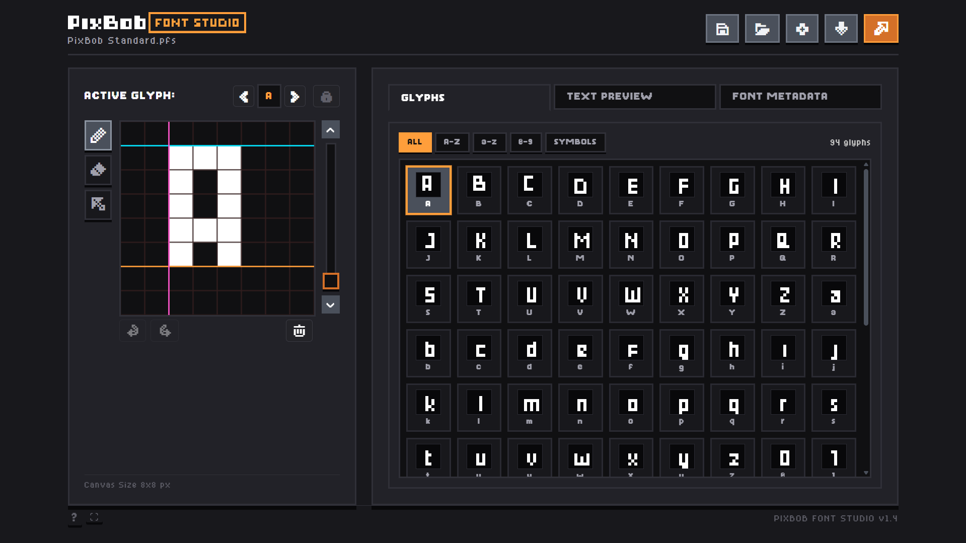 Screenshot 3 for PixBob Font Studio