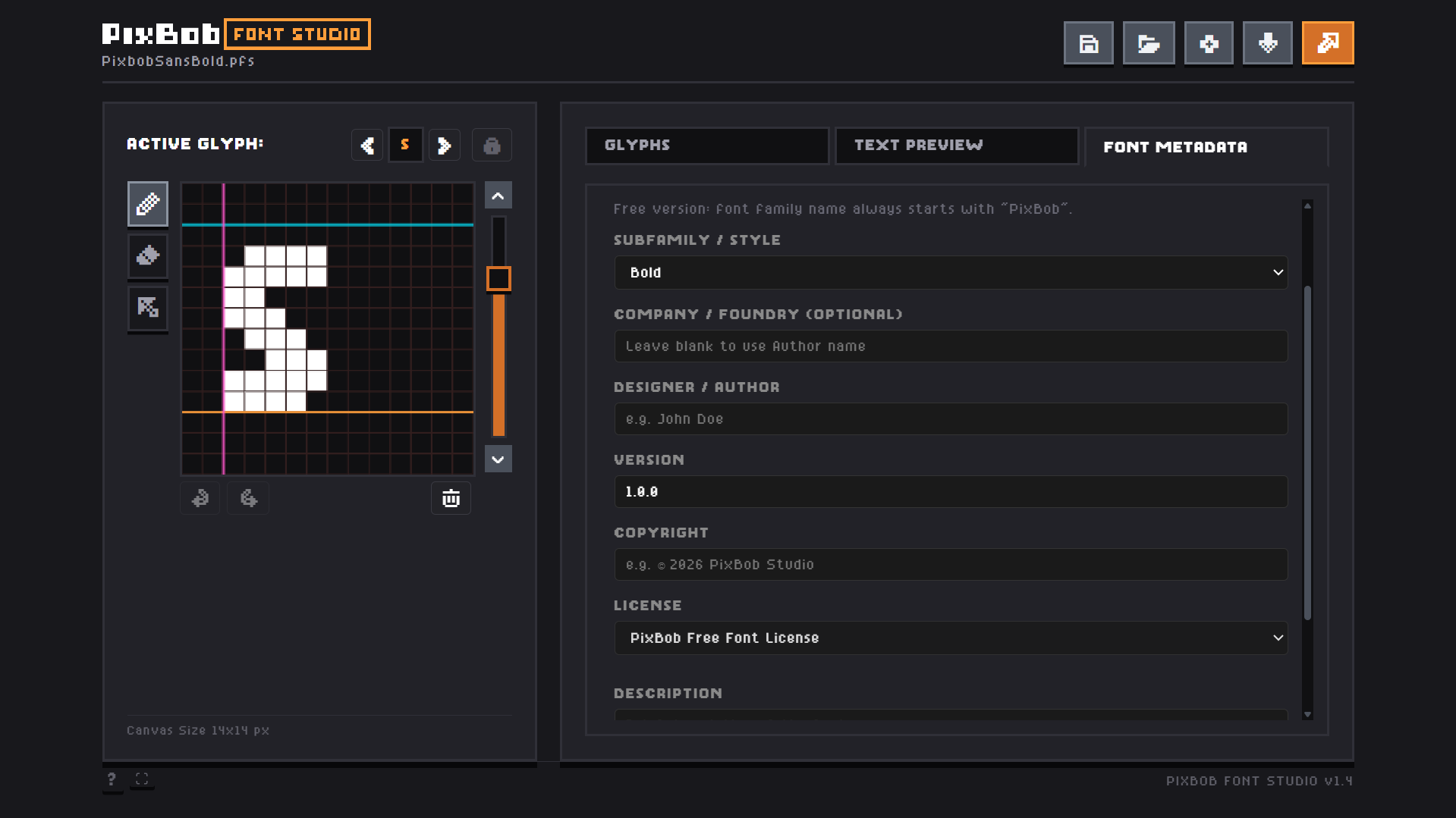 Screenshot 5 for PixBob Font Studio