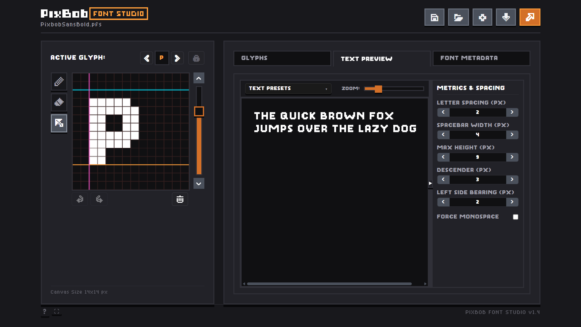Screenshot 4 for PixBob Font Studio