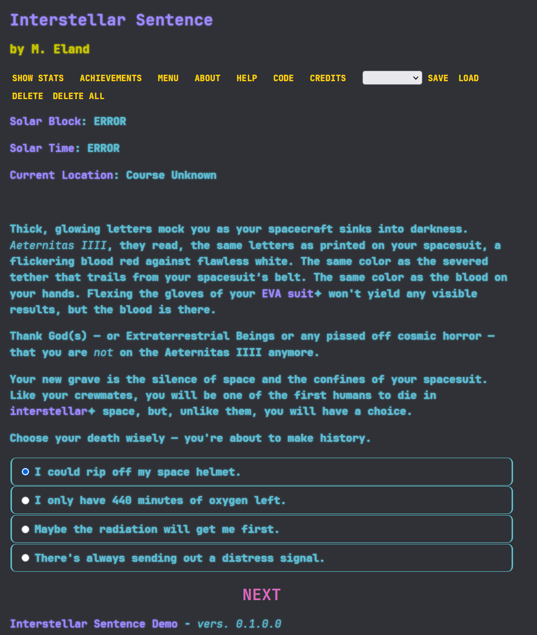 Screenshot 2 for Interstellar Sentence