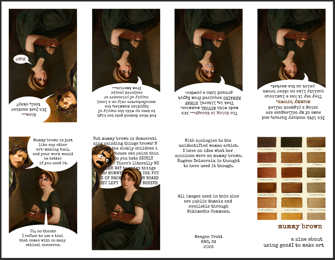 Screenshot 2 for Mummy Brown: a zine about using genAI to make art [PDF]