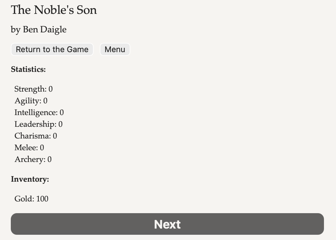 Screenshot 2 for The Noble's Son