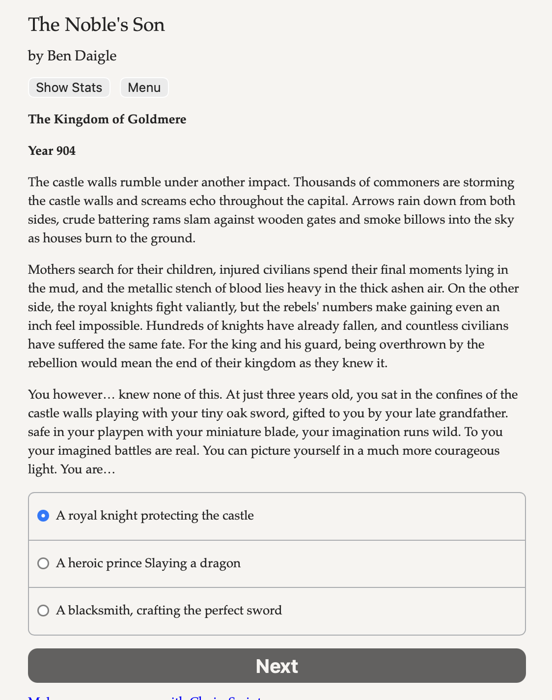 Screenshot 3 for The Noble's Son