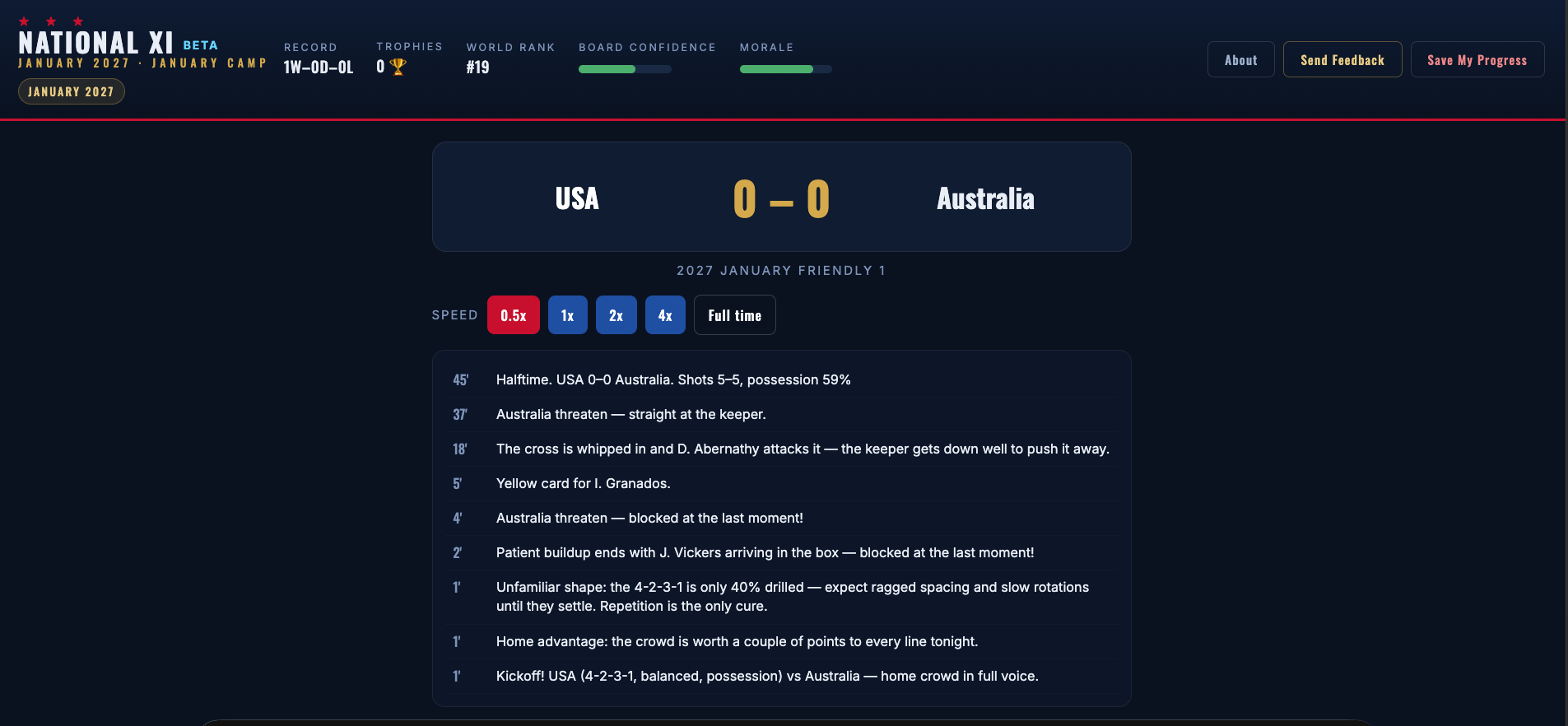 Screenshot 3 for National XI Manager