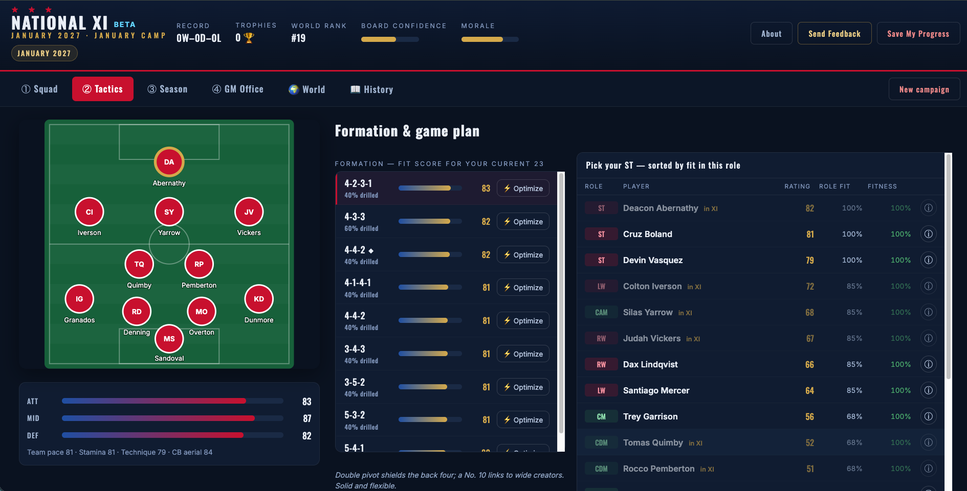 Screenshot 2 for National XI Manager