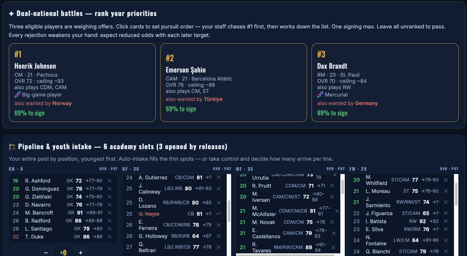 Screenshot 5 for National XI Manager