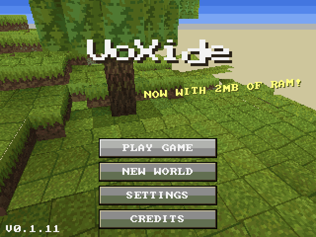 Screenshot 2 for VoXide (Minecraft-like for PS1)