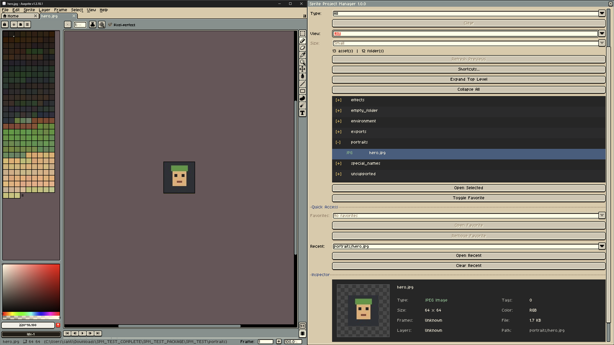 Screenshot 9 for Sprite Project Manager for Aseprite