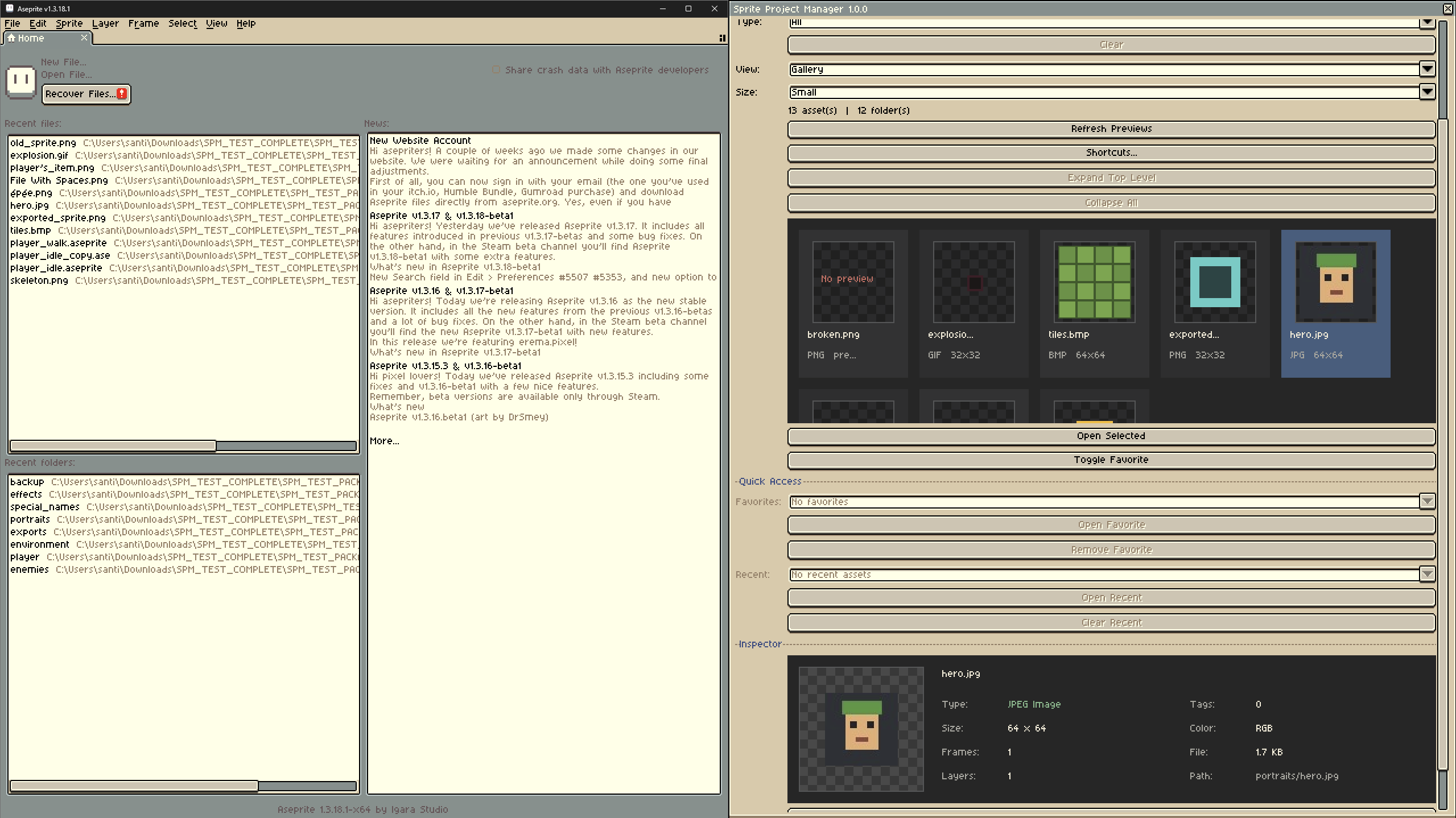 Screenshot 7 for Sprite Project Manager for Aseprite