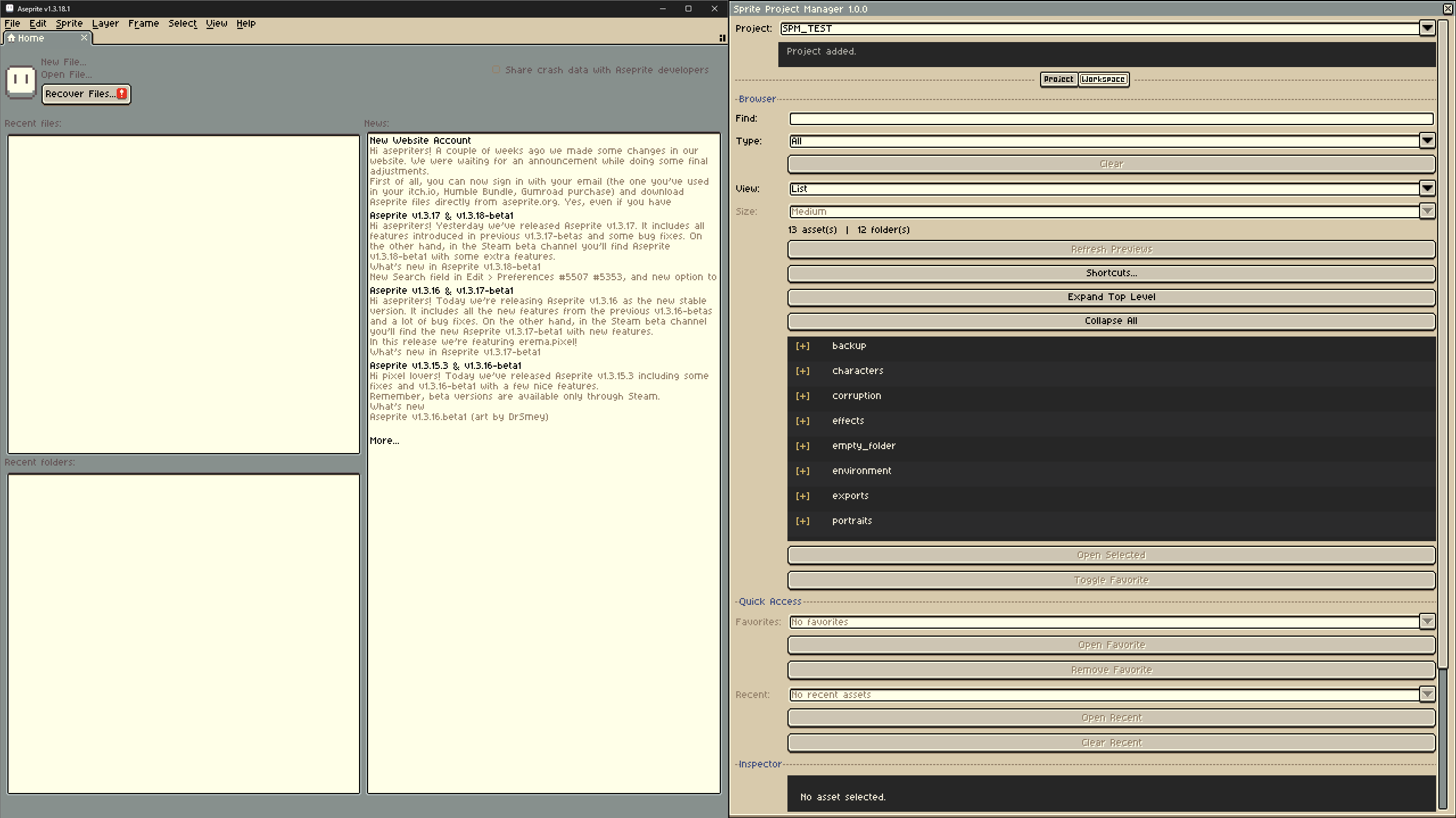 Screenshot 6 for Sprite Project Manager for Aseprite