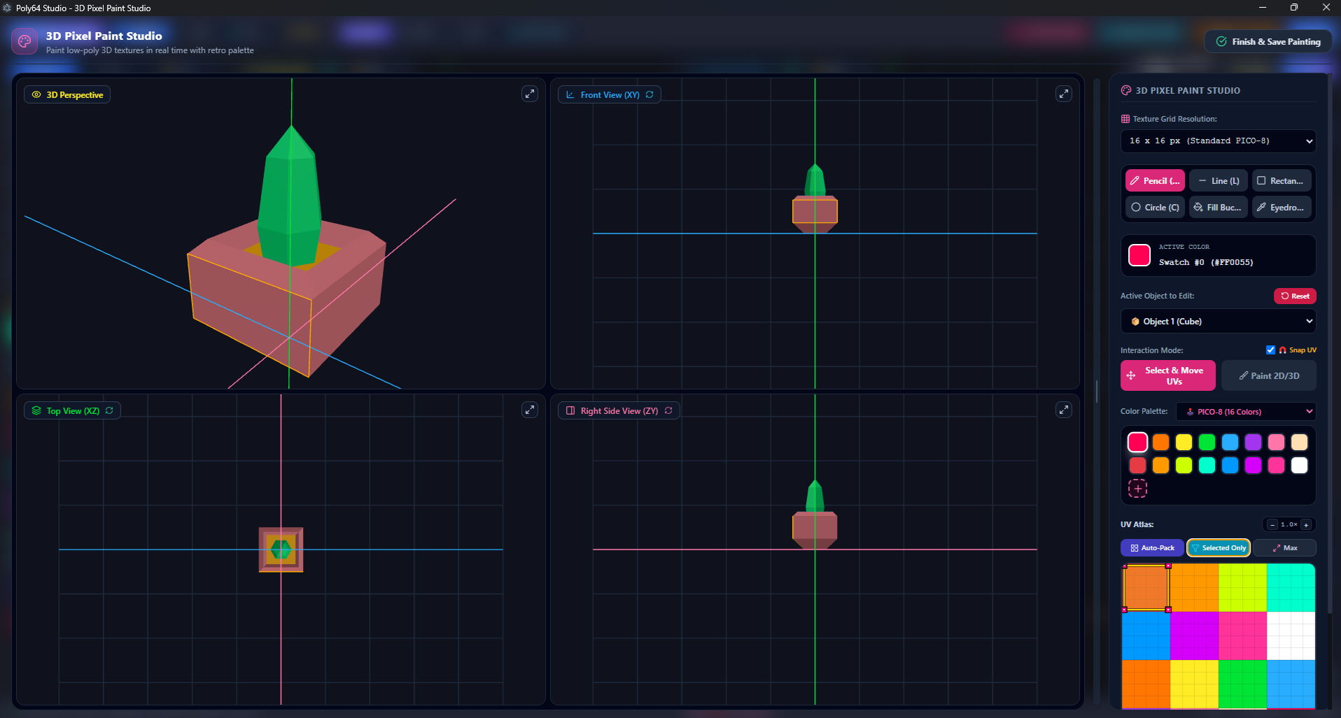 Screenshot 5 for Poly64 Studio — Retro 3D Modeler