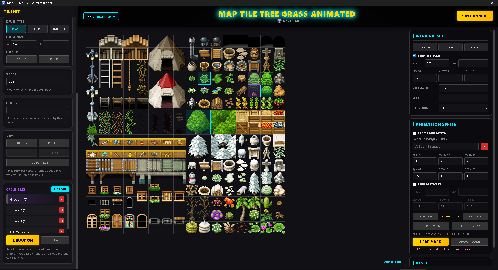 Screenshot 6 for RPG Maker MV/MZ -Map Tile Tree Grass Animated