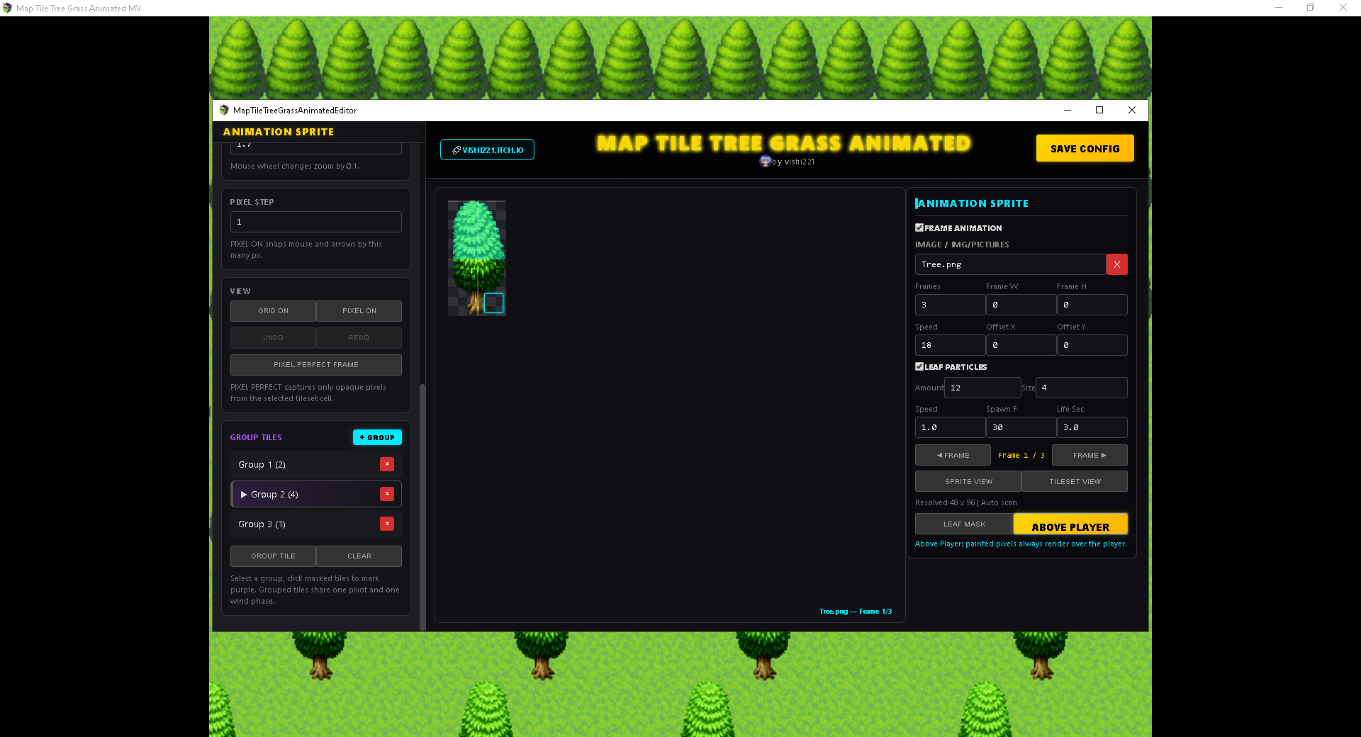 Screenshot 7 for RPG Maker MV/MZ -Map Tile Tree Grass Animated