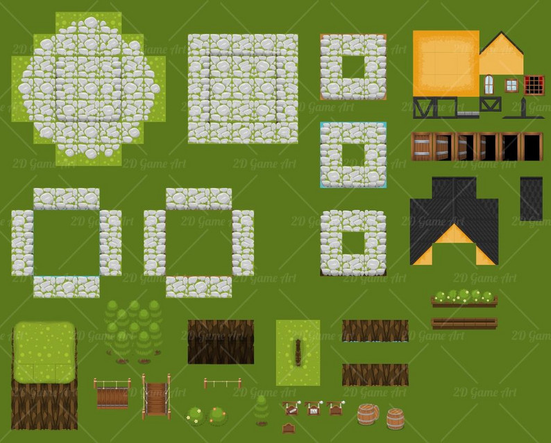 The Village - Top Down Tileset by pzUH