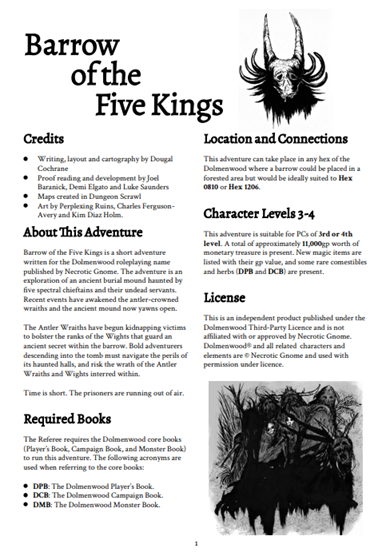 Screenshot 2 for Barrow of the Five Kings