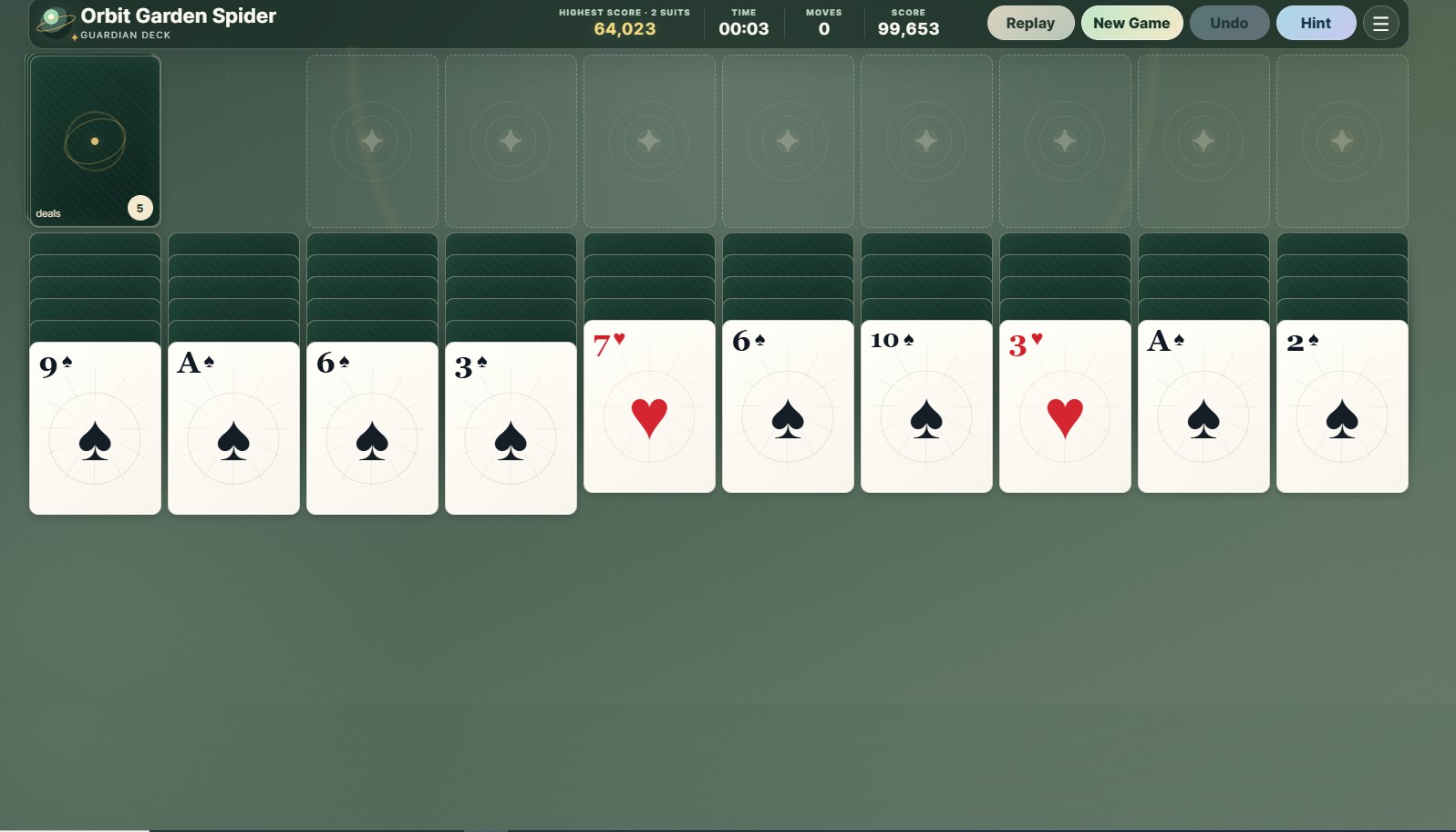 Screenshot 3 for Orbit Garden Spider Solitaire
